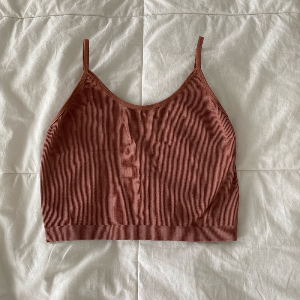 Brown/orange tank top